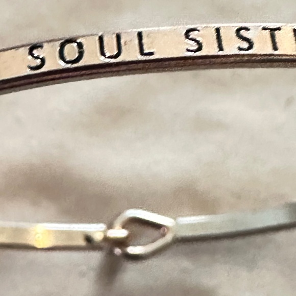 2/$15 Rose & Silver 2 tone, bangle bracelet, “Soul Sisters” - Picture 11 of 14